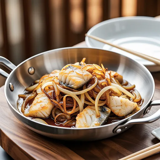 Onion and Canned Mackerel Salt Stir-fry