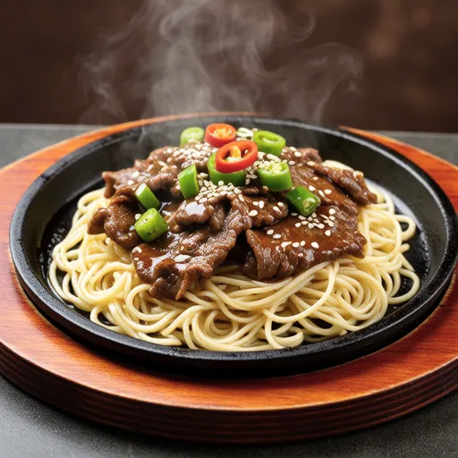 Beef and Green Pepper Yakisoba