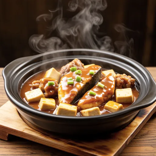 Teriyaki Simmered Yellowtail and Fried Tofu