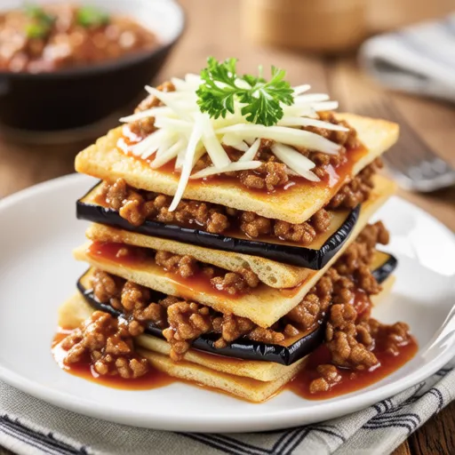 Tofu Mille-Feuille with Meat Sauce
