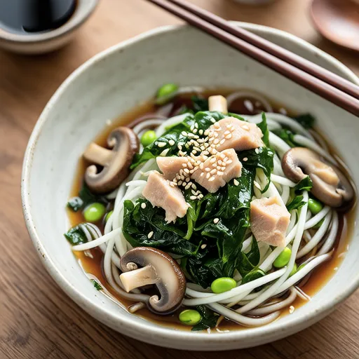 Bean Sprout and Wakame Tuna Salad