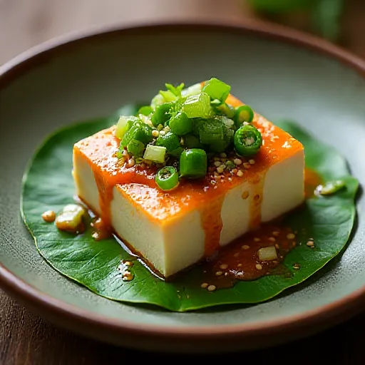 Okra Spicy Miso Cold Tofu