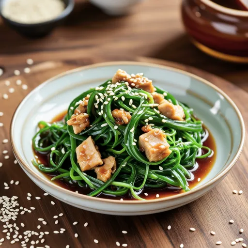 Crunchy Mizuna with Tuna Mayo