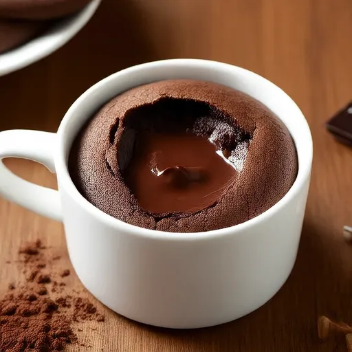 Fondant de Chocolate Rápido no Copo