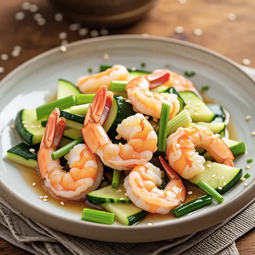 Cocktail Shrimp and Zucchini Stir-fry for Babies