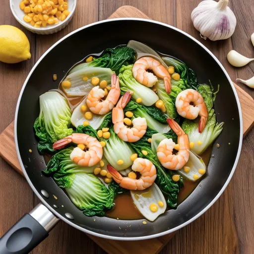 Cabbage and Shrimp Yuzu Salt Stir-fry