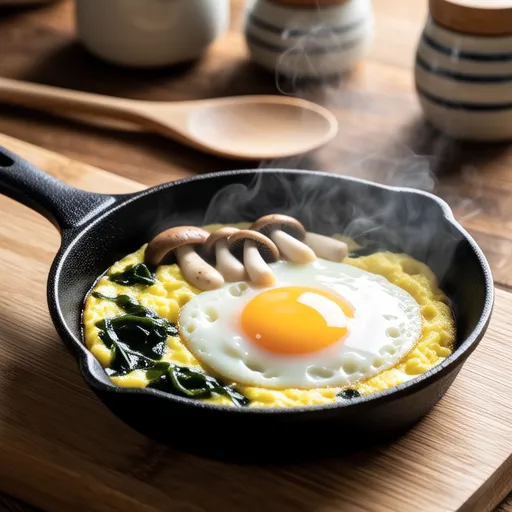 Enoki and Wakame Egg Stir