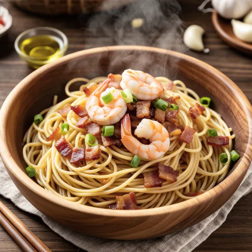 Bacon Shrimp Paste Pasta