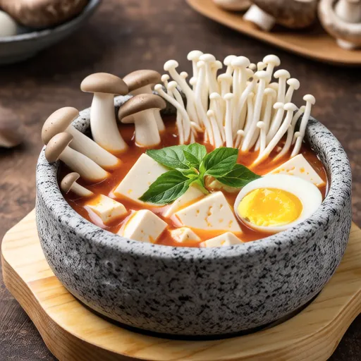 Soft Tofu Mushroom Perilla Soup