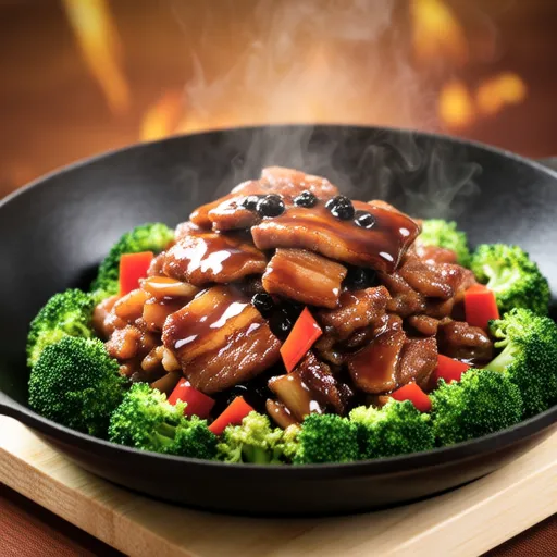 Broccoli and Pork Stir-fry with Black Vinegar