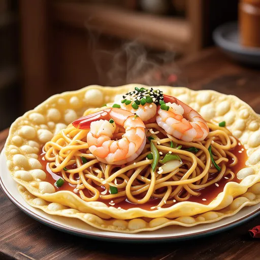 Shrimp and Chinese Cabbage Stir-fried Yakisoba
