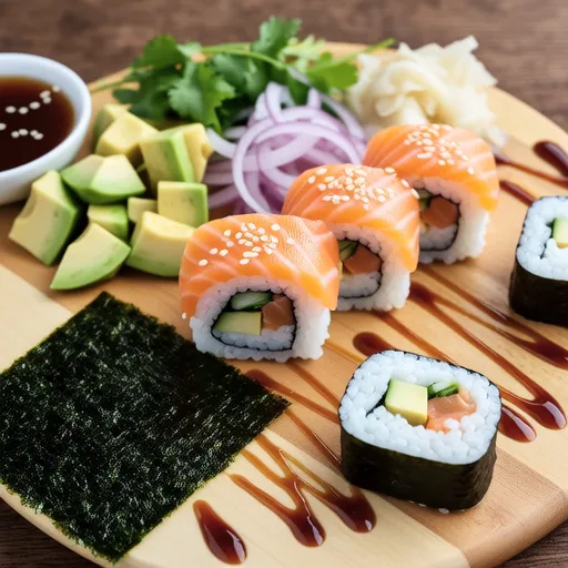 Salmon Poke Sushi Rolls