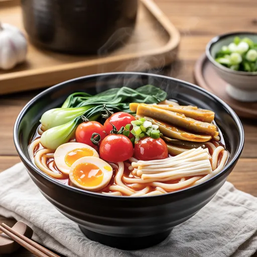 Japanese-style Peperoncino Udon with Sprouts and Dried Baby Sardines