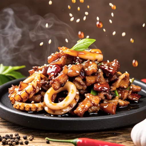 Spicy Pork and Squid Stir-fry