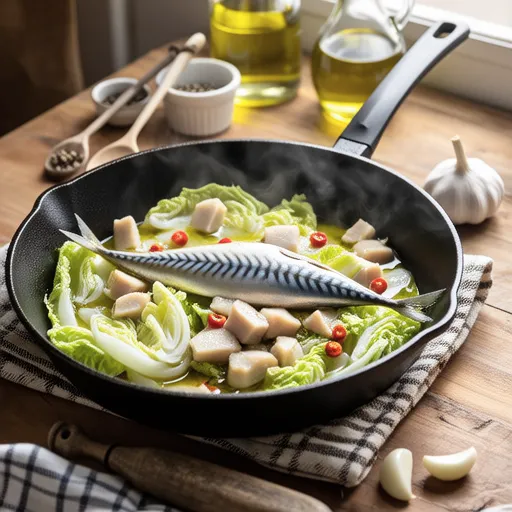 Cabbage and Canned Mackerel Ajillo