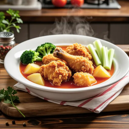 Fried Chicken Tomato Stew