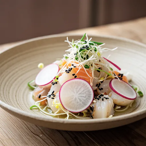 Radish and Scallop Japanese-style Carpaccio
