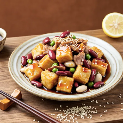 Aburaage and Mixed Beans Tuna Salad