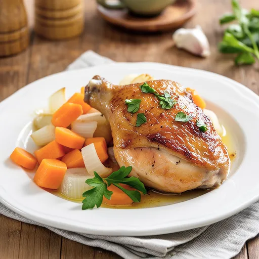 Steamed Lemon Chicken Breast with Carrots