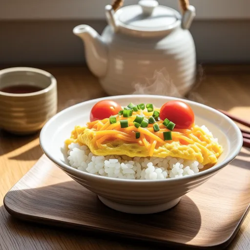Shirasu and Tomato Egg Bowl