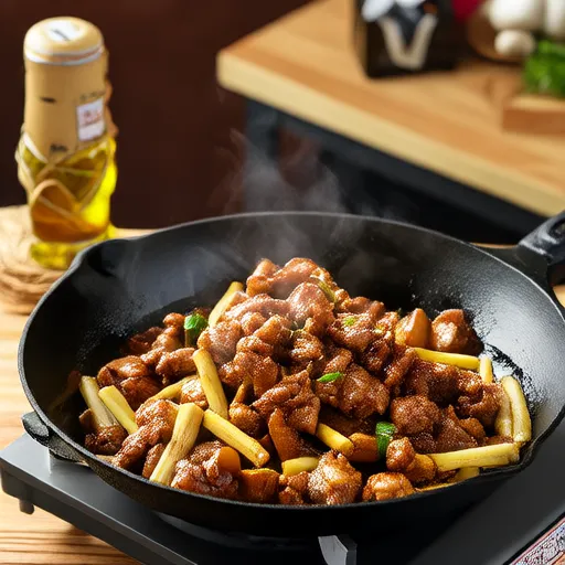 Garlic Chicken Breast Mushroom Stir-fry