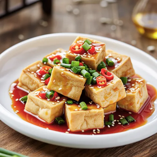 Pan-fried Tofu with Chive Salad