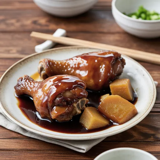 Simmered Chicken Drumettes and Nagaimo with Ponzu