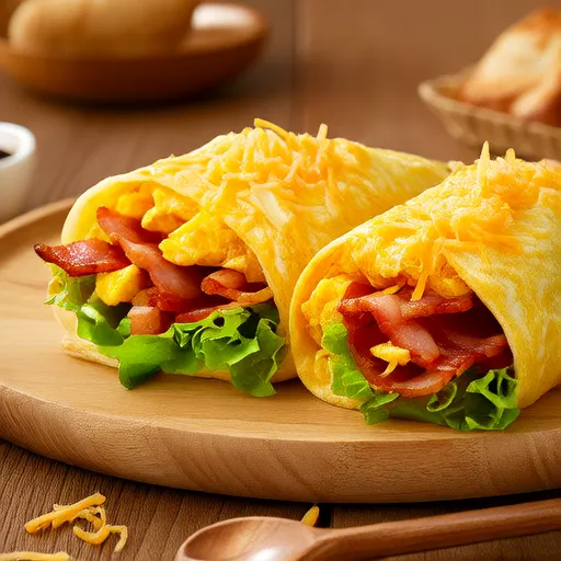 Wrap de Petit-Déjeuner au Bacon et aux Œufs