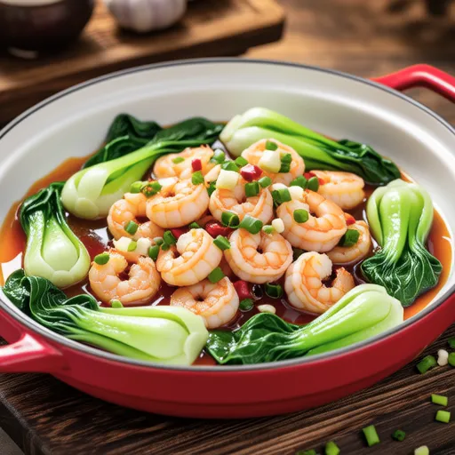 Christmas Cocktail Shrimp Bok Choy Stir-fry