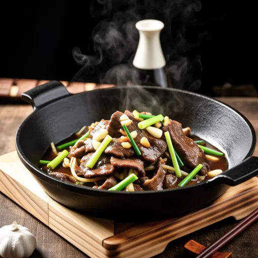 Stir-fried Bean Sprouts and Beef with Oyster Sauce
