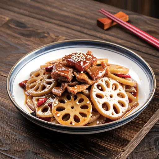 Stir-fried Lotus Root and Pork (Kinpira)