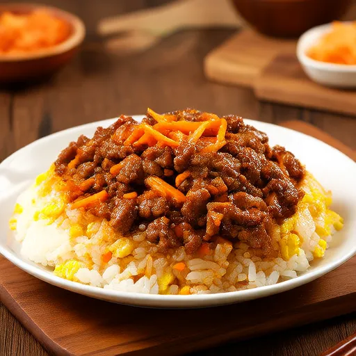 简单的牛肉胡萝卜炒饭