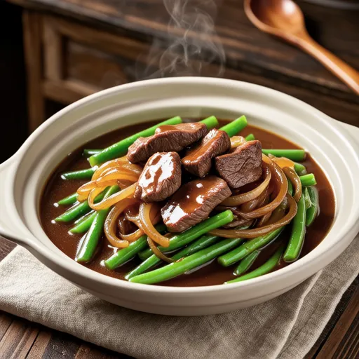 Simmered Green Beans and Beef