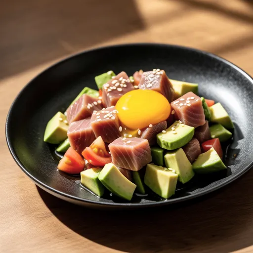 Avocado and Tuna Yukhoe Style