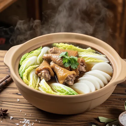 Chicken, Chinese Cabbage, and Daikon Soup