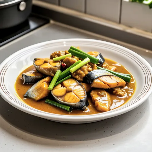Negi and Mackerel Curry Stir-fry
