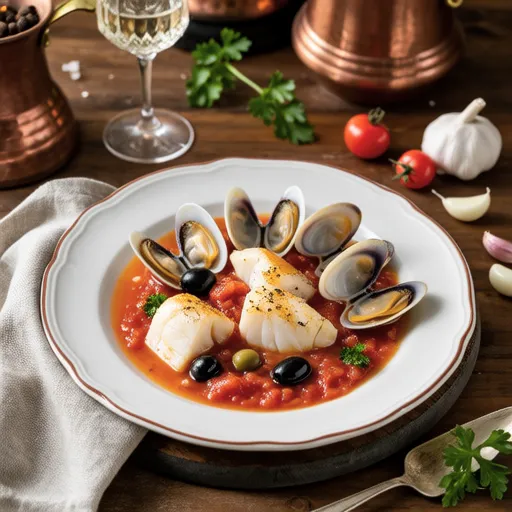 Anglerfish and Clam Acqua Pazza