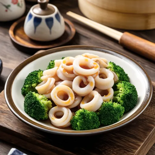 Squid and Broccoli Butter Soy Stir-fry