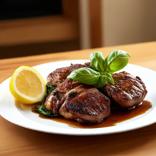 Lamb Steak Seasoned with Herbs
