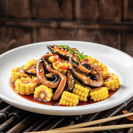 Corn and Mackerel with Ponzu Stir-fry