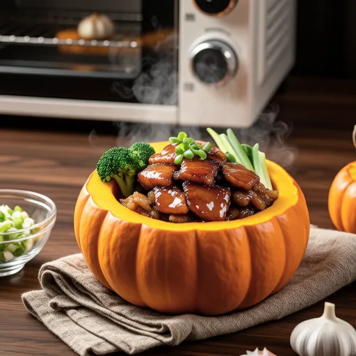Smoked Duck Steamed Pumpkin
