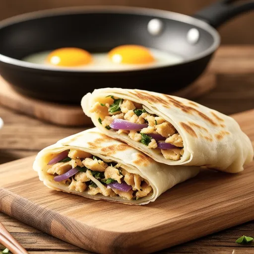 Tuna Perilla Leaf Pancakes