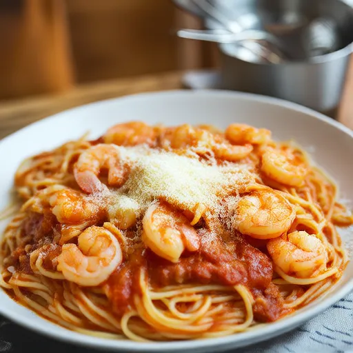 Shrimp Tomato Cream Pasta