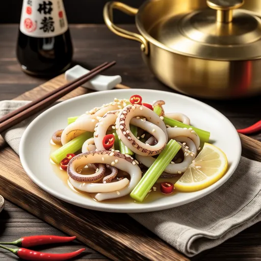 Stir-fried Squid and Celery with Chinese Flavor