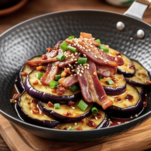 Bacon Stir-fried Eggplant