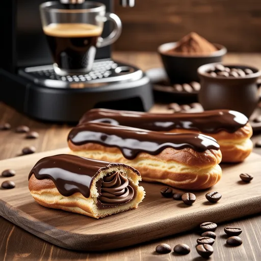 Cafe Mocha Cookie Choux with Mocha Cream Filling