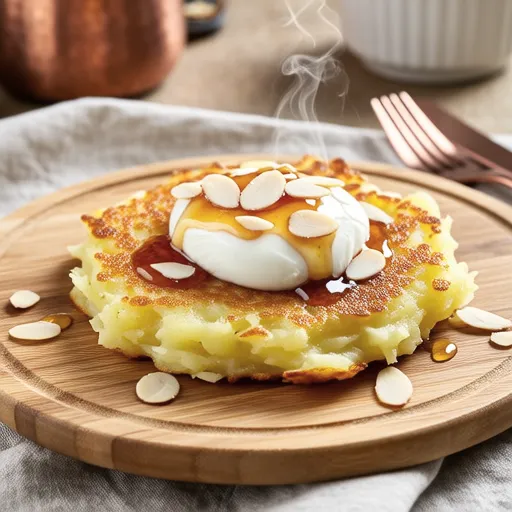 Potato Cheese Pancake with Honey