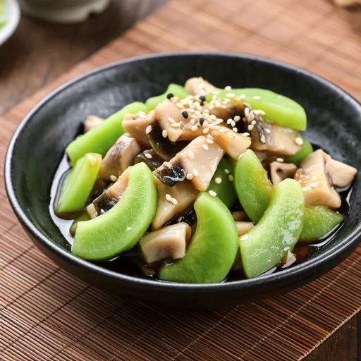 Stir-fried Bitter Melon and Mackerel with Ponzu