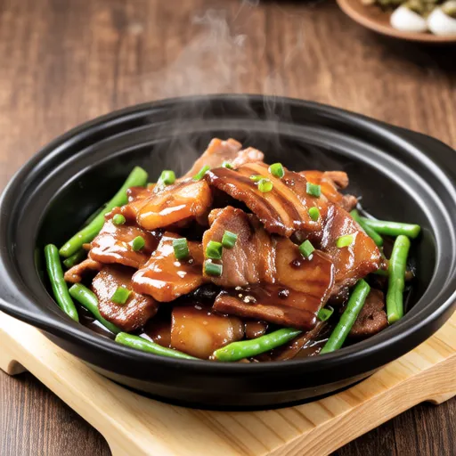 Sweet and Spicy Stir-fried Pork and Green Beans