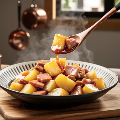 Soft Potato Ham Stir-fry